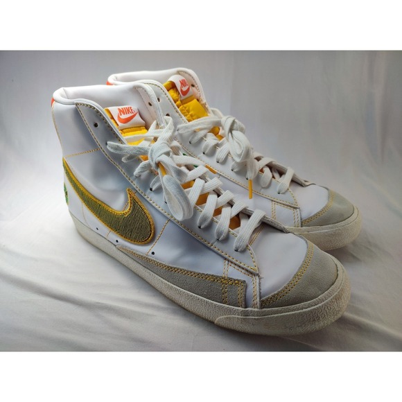 Nike Other - Nike Blazer Mid 77 Rayguns White Gold Sequin Swoosh Mens Size 11.5
